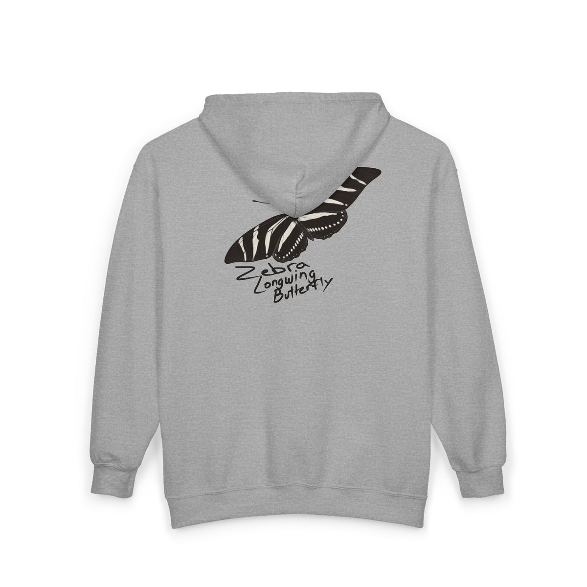 Zebra Longwing Butterfly Unisex Full Zip Hoodie