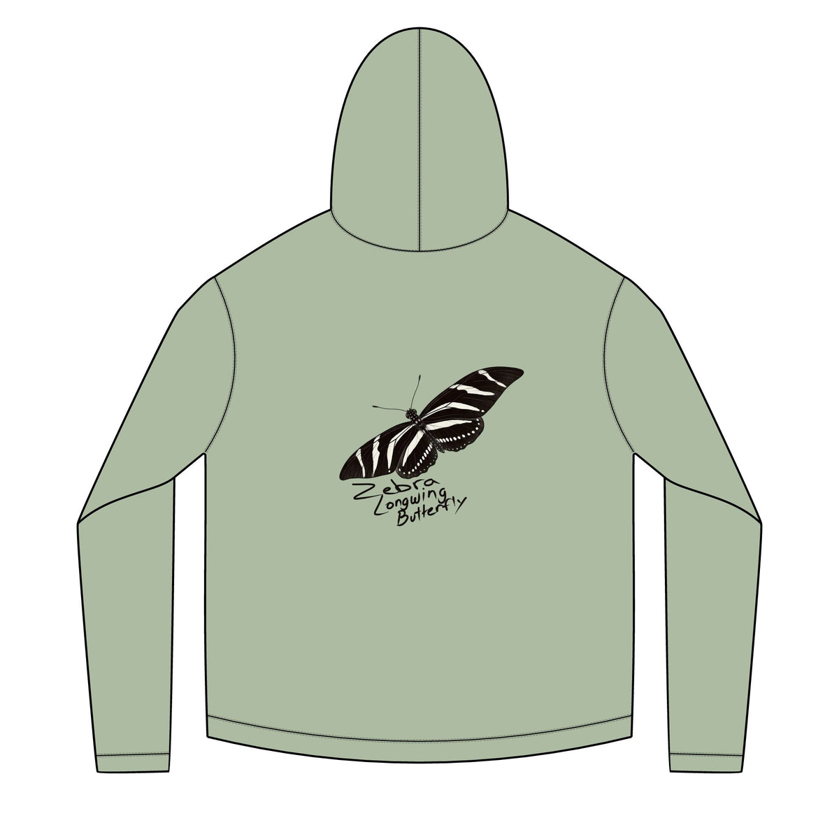 Zebra Longwing Butterfly Solar Hoodie