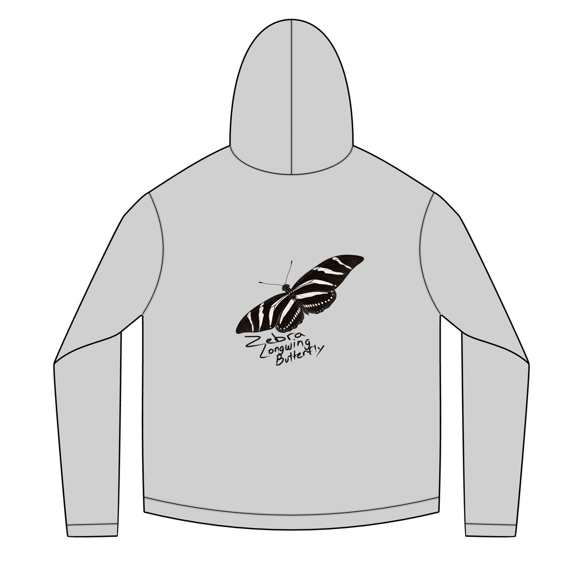 Zebra Longwing Butterfly Solar Hoodie