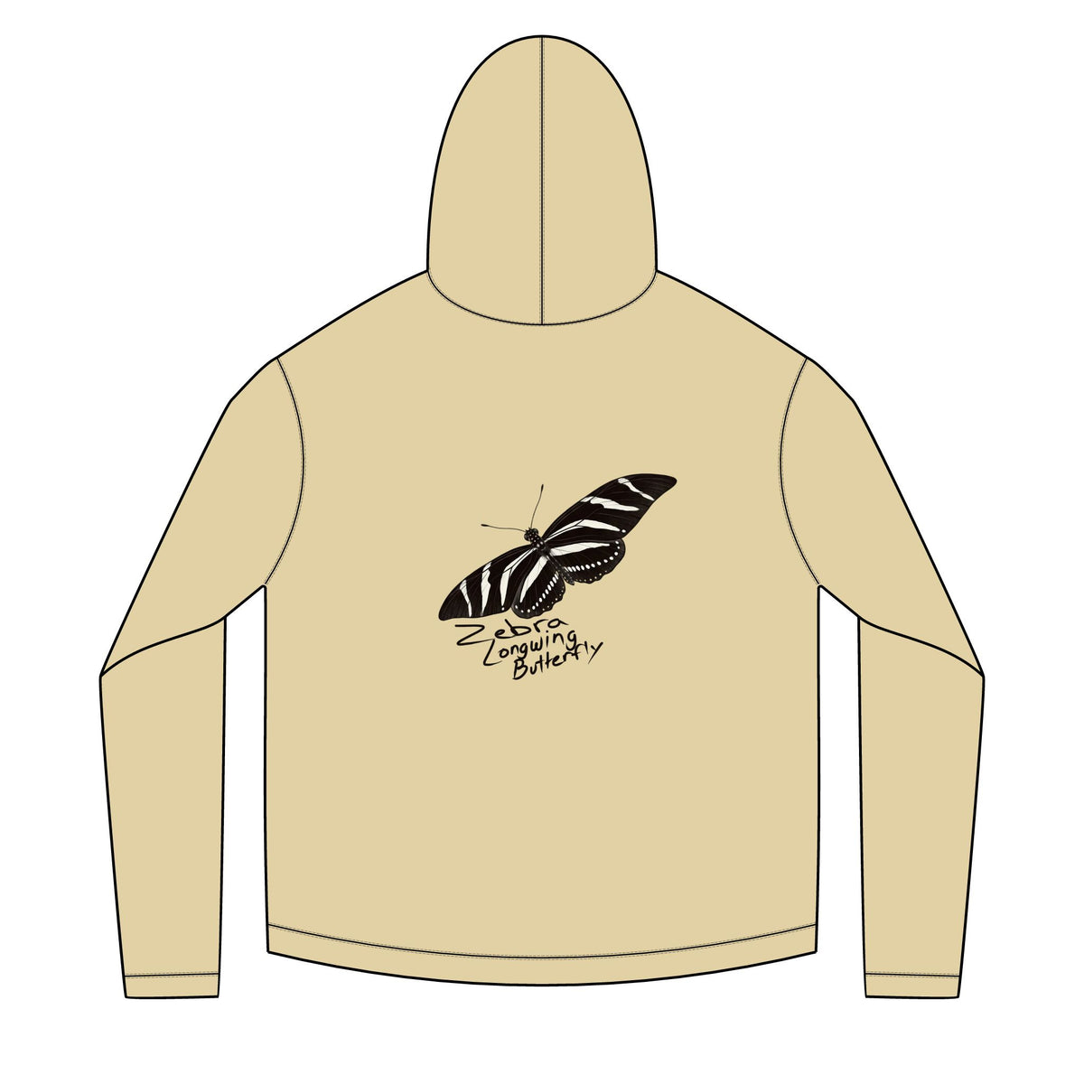 Zebra Longwing Butterfly Solar Hoodie