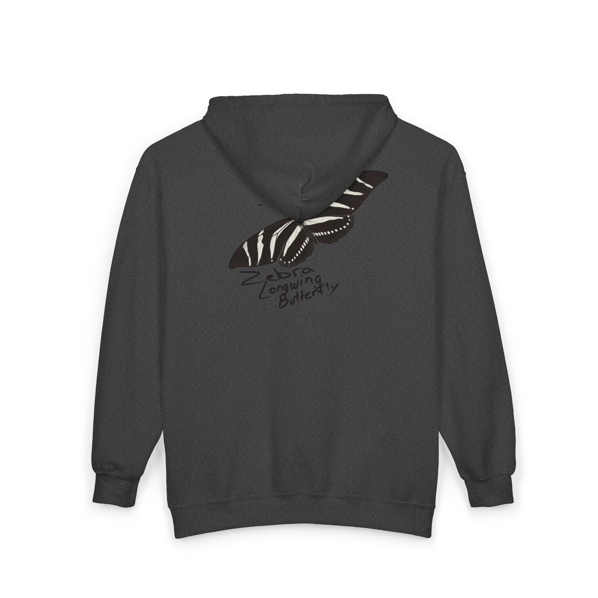 Zebra Longwing Butterfly Unisex Full Zip Hoodie