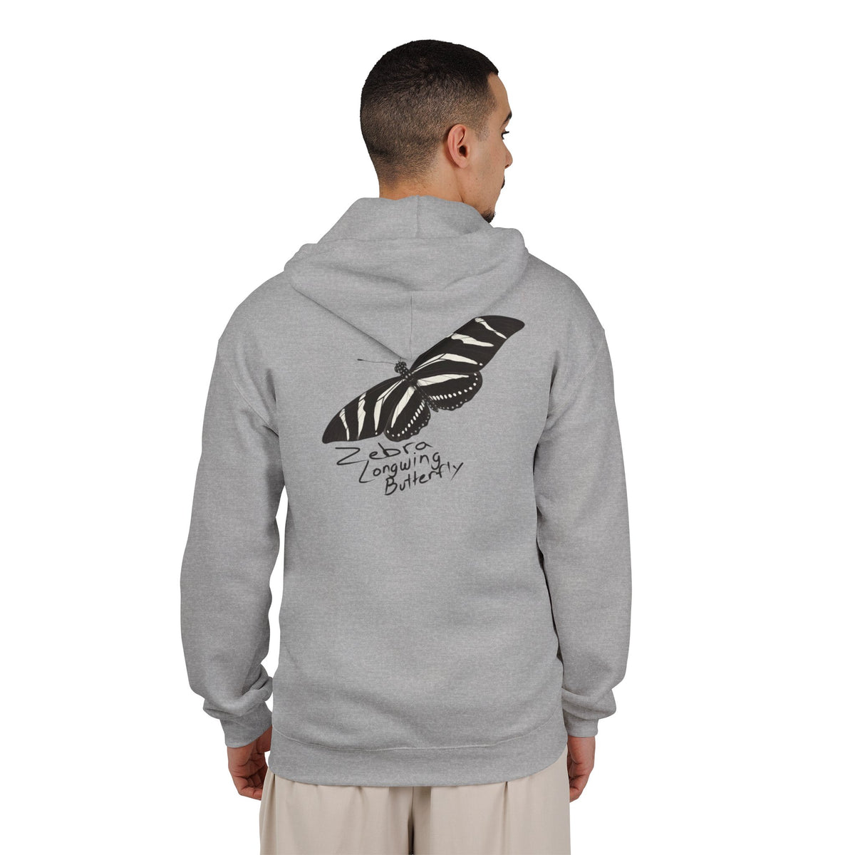Zebra Longwing Butterfly Unisex Full Zip Hoodie